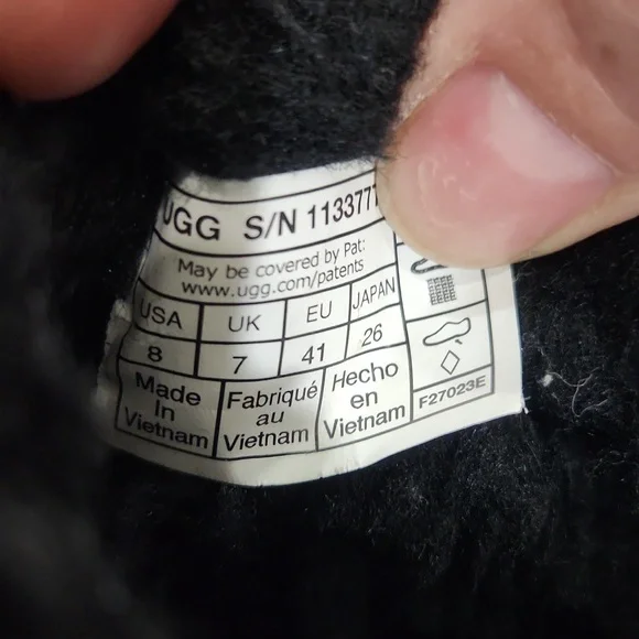 UGG Neumel Chukka Boot 8 Black Leather Shearling Boho Cozy Warm Waterproof - Picture 6 of 9